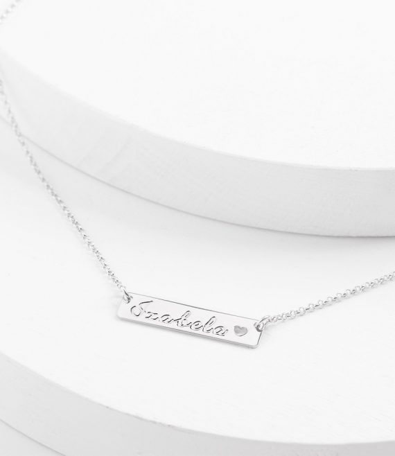 NAME-BAR-HANDWRITTEN-WITH-HEART-srebrna-ogrlica_Charm-Silver